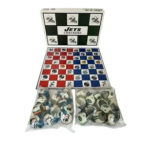 New‎ York Jets & Miami Dolphins Football Helmet Checker Set Vintage 1993 NEW